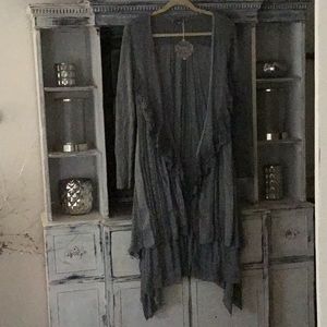 Simply Couture Sweater Duster SZ XS NWT Gray